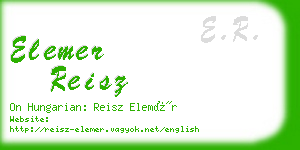 elemer reisz business card